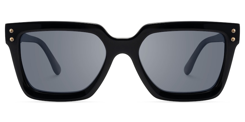 Cavalier - Rectangle Black Sunglasses