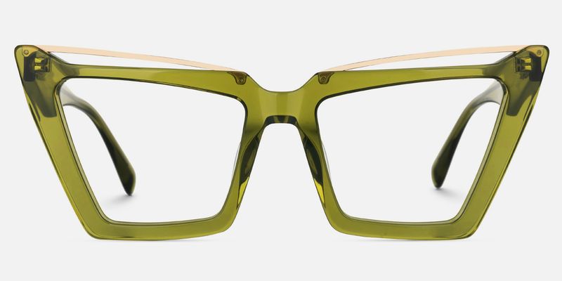 Eldad - Cat Eye Green Eyeglasses