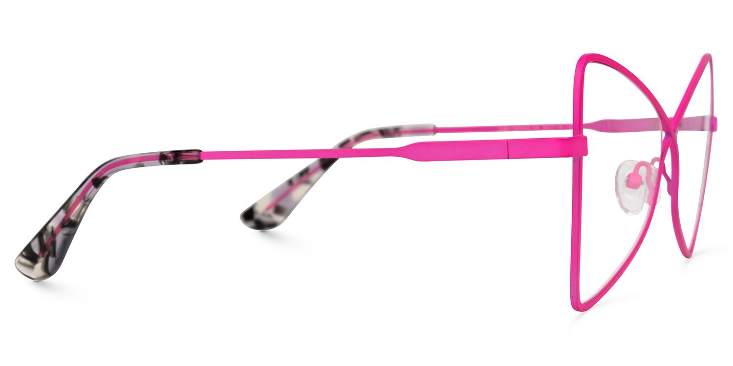 Ebba - Butterfly Pink Eyeglasses | Vooglam 4