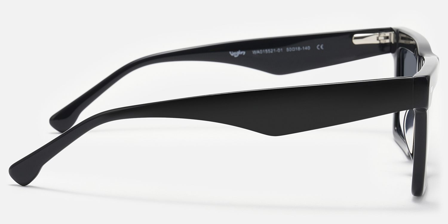 Kenty - Thick Frames Eclectic Black Sunglasses product detail 3