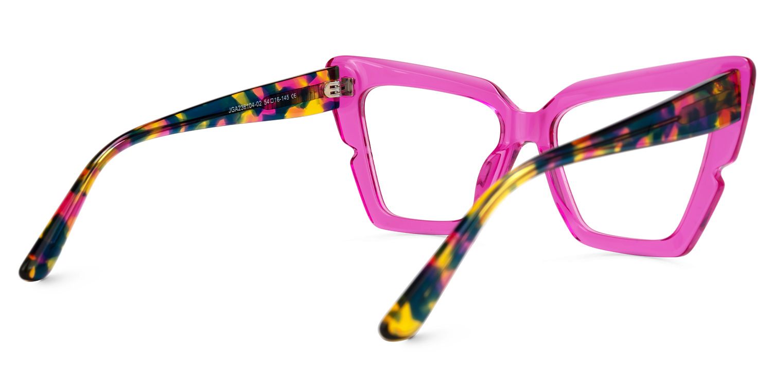 Fabiano - Cat Eye Purple Eyeglasses | Vooglam Side View