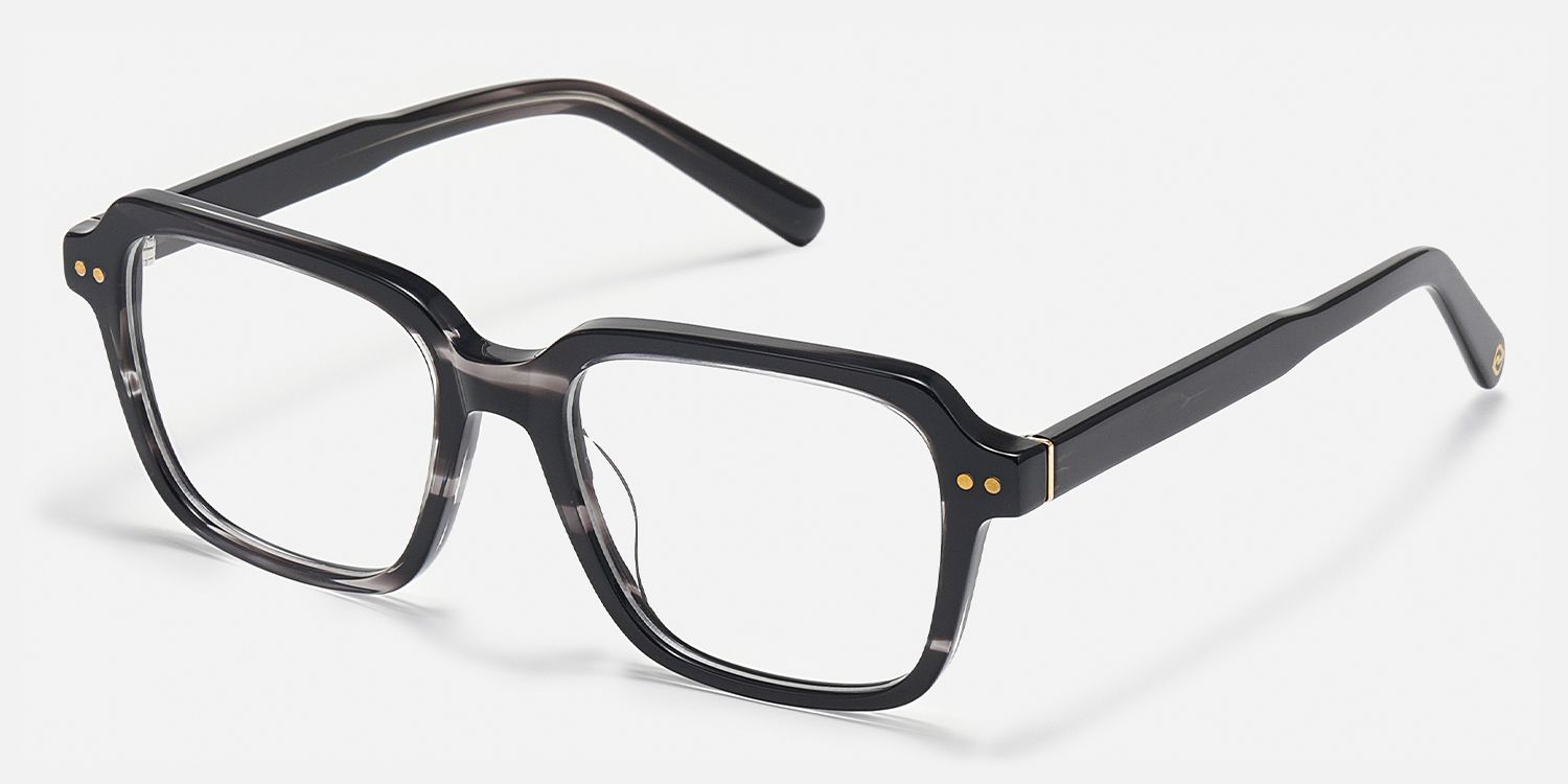 Jafaru - Rectangle Grey Eyeglasses | Vooglam Front View