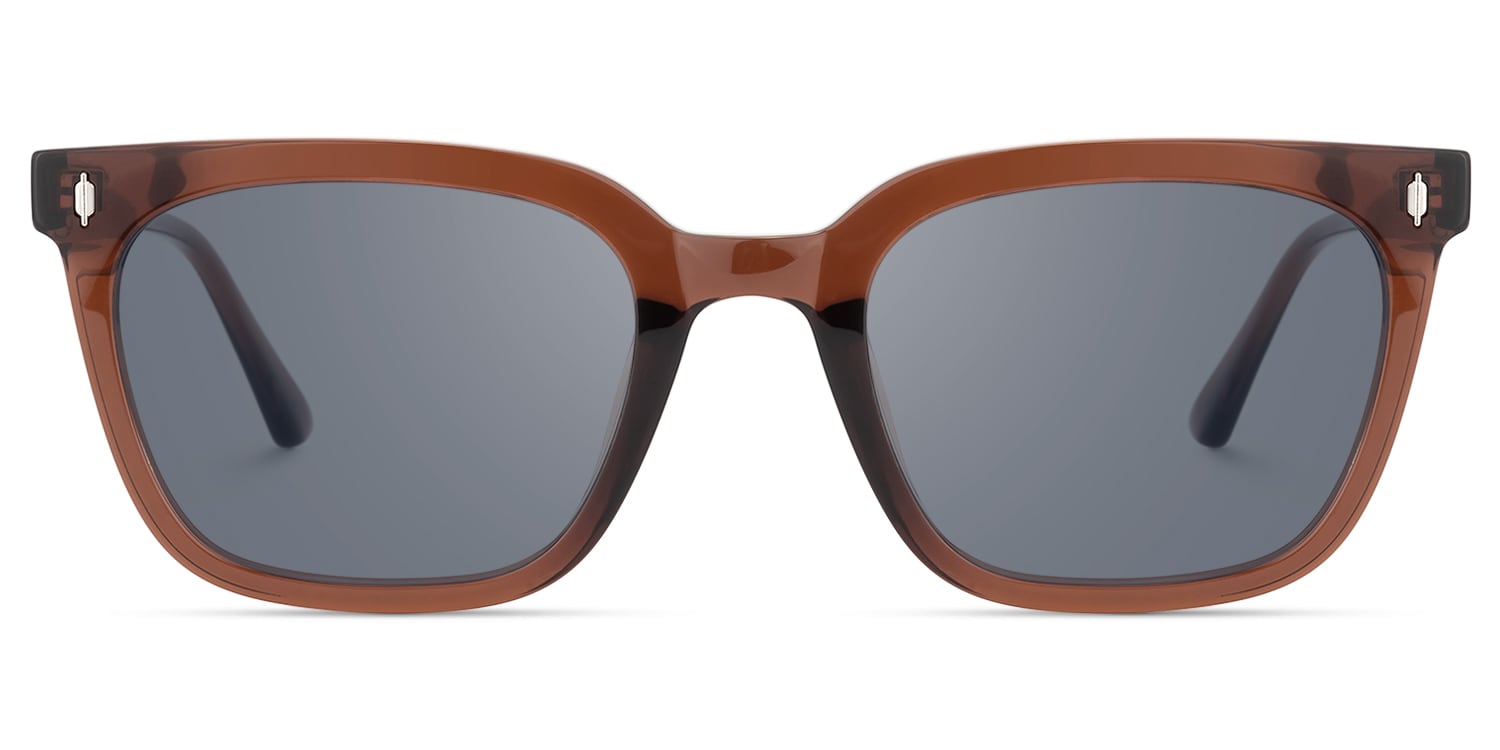 Cosmo - Rectangle Brown Sunglasses - 1