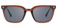 Cosmo - Rectangle Brown Sunglasses - 1