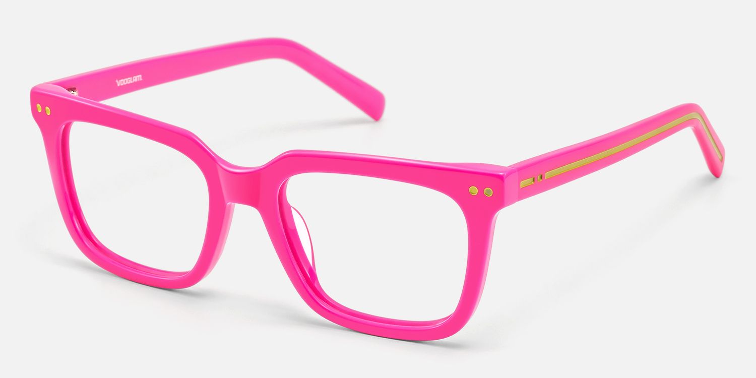 Brille pink XSサイズ remi Remix - Chic Rectangle Pink Eyeglasses | Vooglam