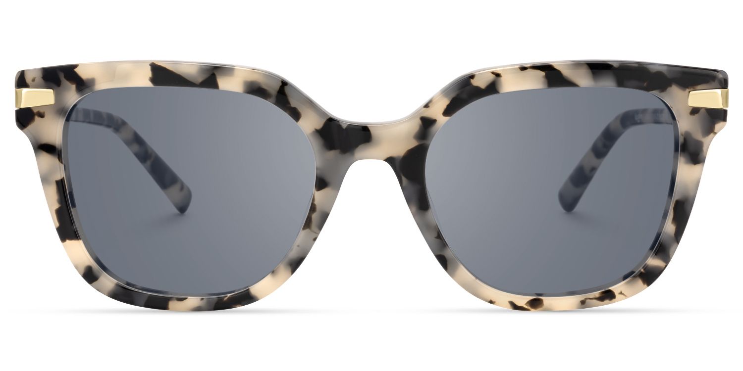 Natala - Rectangle Tortoise Sunglasses | Vooglam Angle View