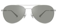 Fahd - Aviator Silver Sunglasses | Vooglam Angle View