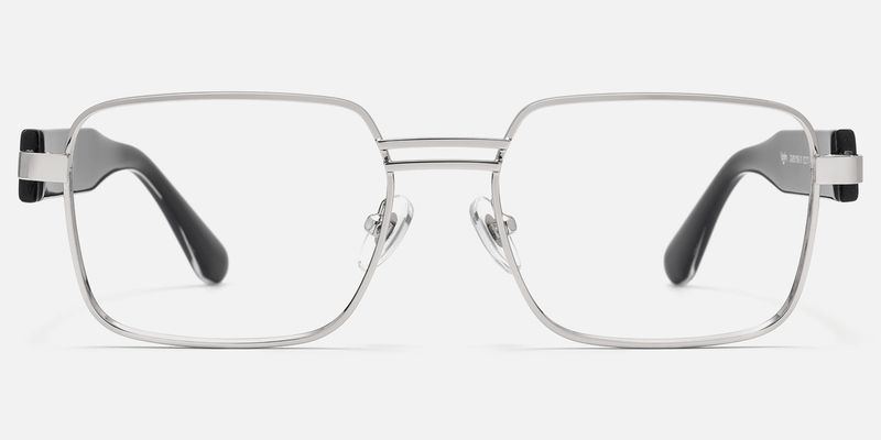 Ubuntu - Rectangle Silver Eyeglasses