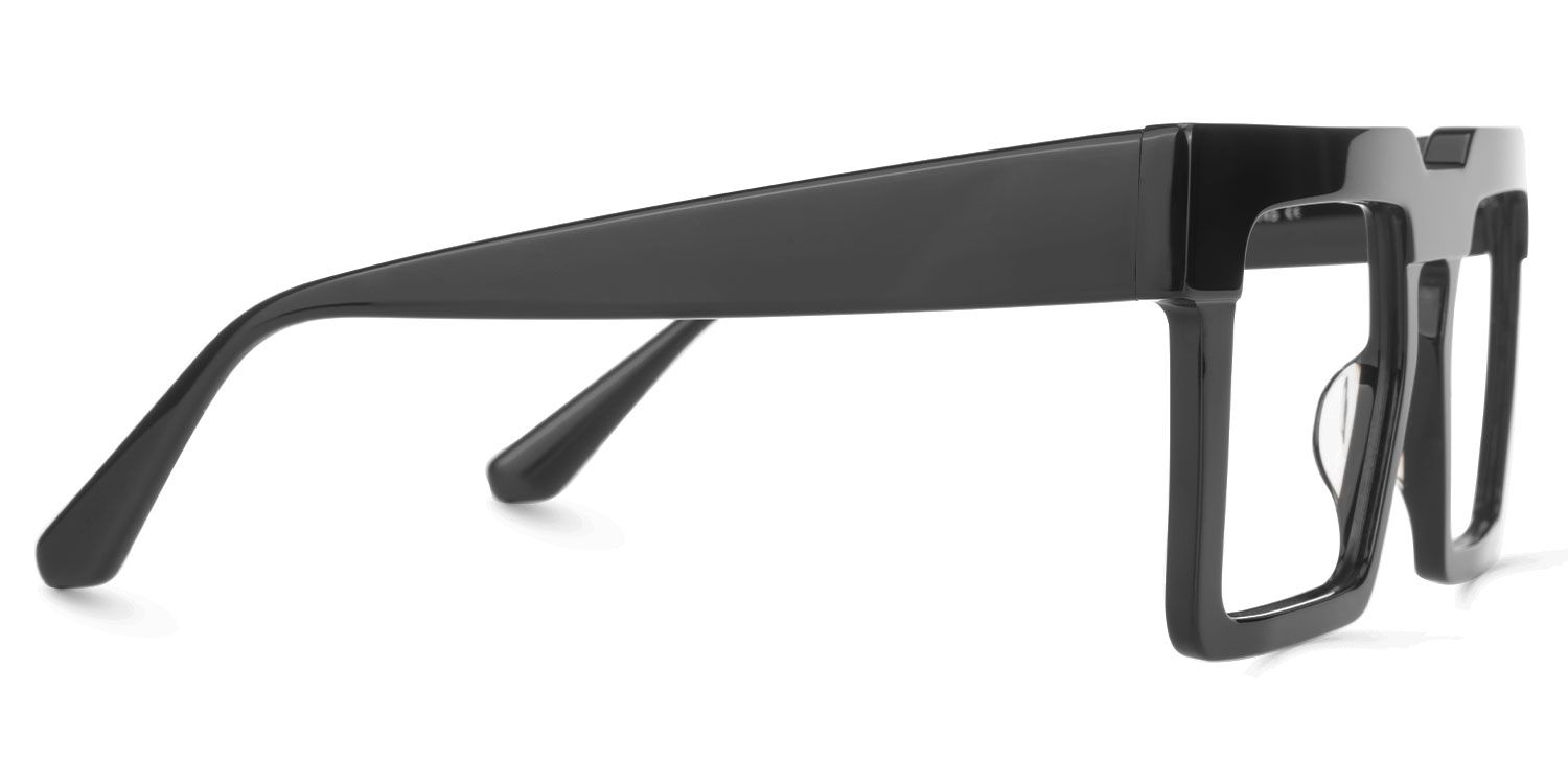 Elinoah - Square Black Eyeglasses | Vooglam 4