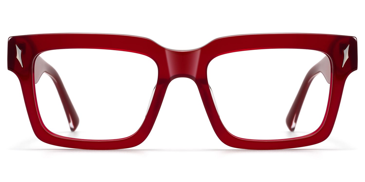 Razor - Rectangle Red Eyeglasses | Vooglam Product Details 1