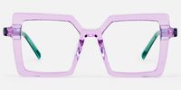Eilis - Square Purple Eyeglasses | Vooglam Angle View