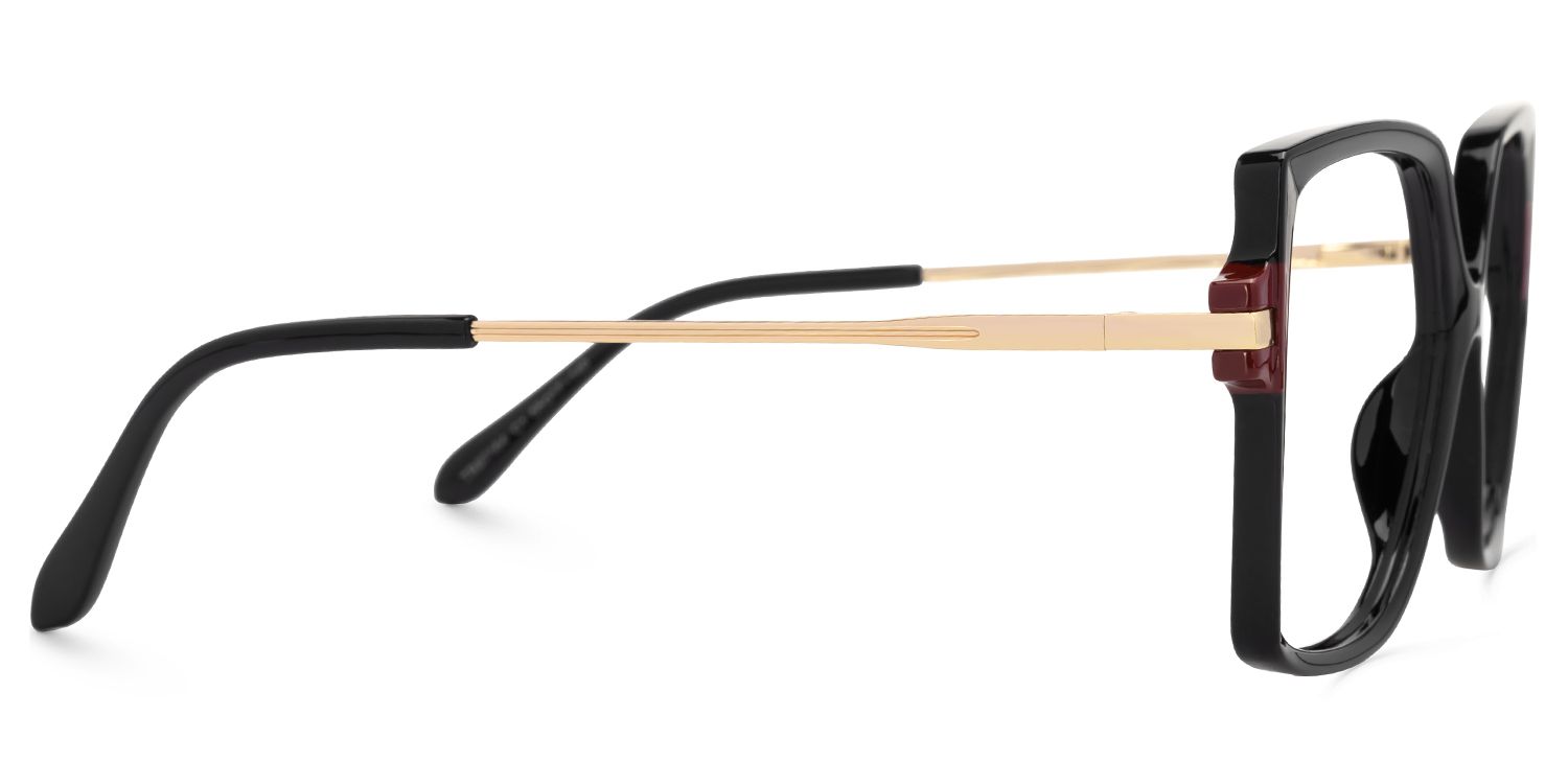 Faisal - Square Black Eyeglasses | Vooglam 4