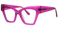 Reginald - Cat Eye Bright/Pink Eyeglasses | Vooglam Front View