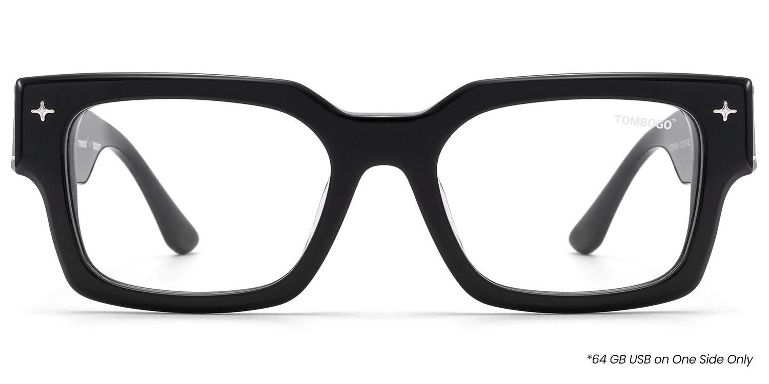 The Programmer - Rectangle Black Eyeglasses | Vooglam Product Details 1