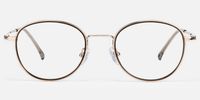 Harlow - Oval Gray Eyeglasses | Vooglam Angle View