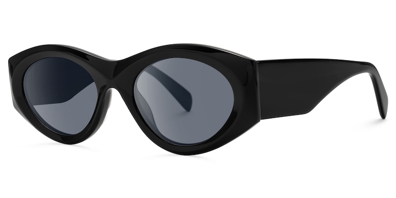 Aura - Cat Eye Black Sunglasses