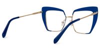 Afrim - Square Blue Eyeglasses | Vooglam Side View