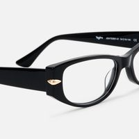Erica - Rectangle Black Eyeglasses | Vooglam Design Details
