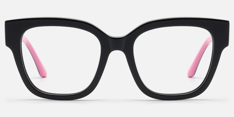 Lorette - Square Black Eyeglasses | Vooglam
