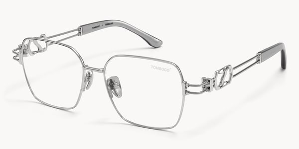 The Architect - Rectangle Silver Eyeglasses