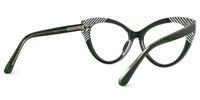 Danail - Cat Eye Green Eyeglasses | Vooglam Side View