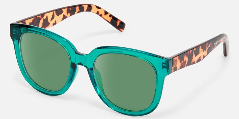 Vernetta - Square Dark/Green Sunglasses
