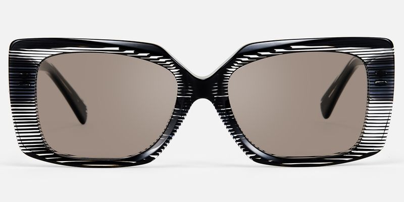 Stratus - Rectangle Black Sunglasses