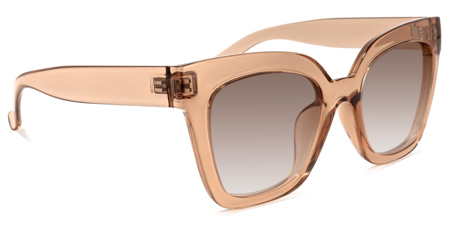 Naila - Square Tawny Sunglasses│Vooglam - Product View 4
