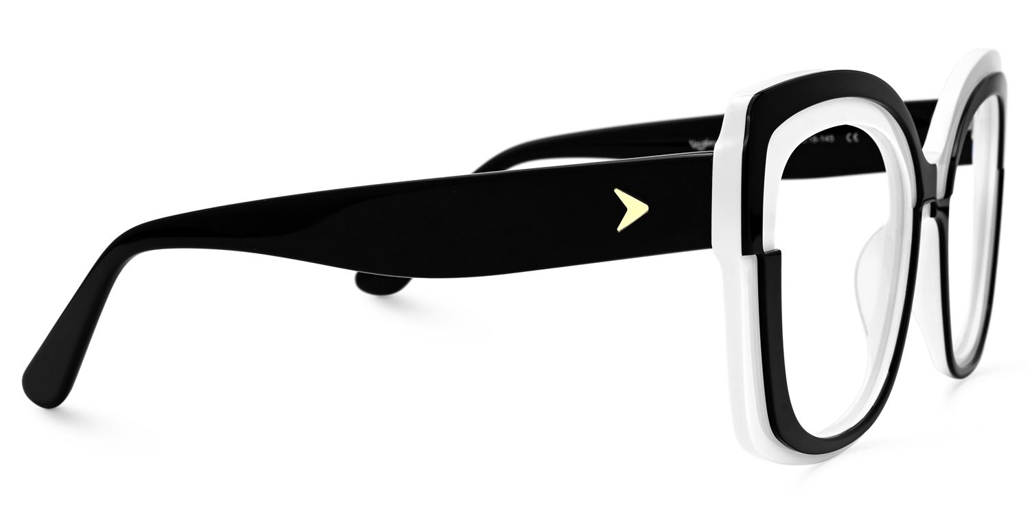 Mabon - Butterfly Black/White Eyeglasses | Vooglam 4
