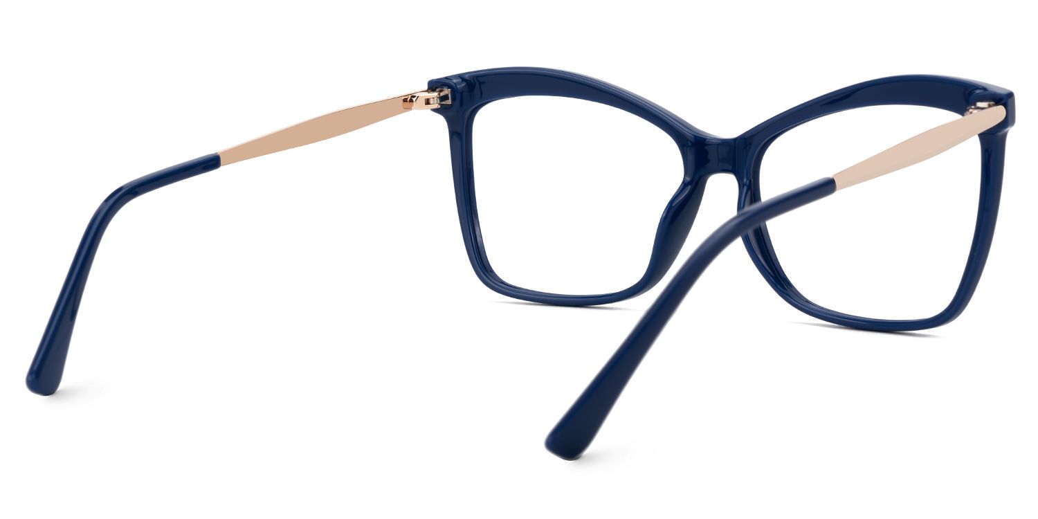 Blue Glam Libby Butterfly Reading Glasses | Vooglam Side View