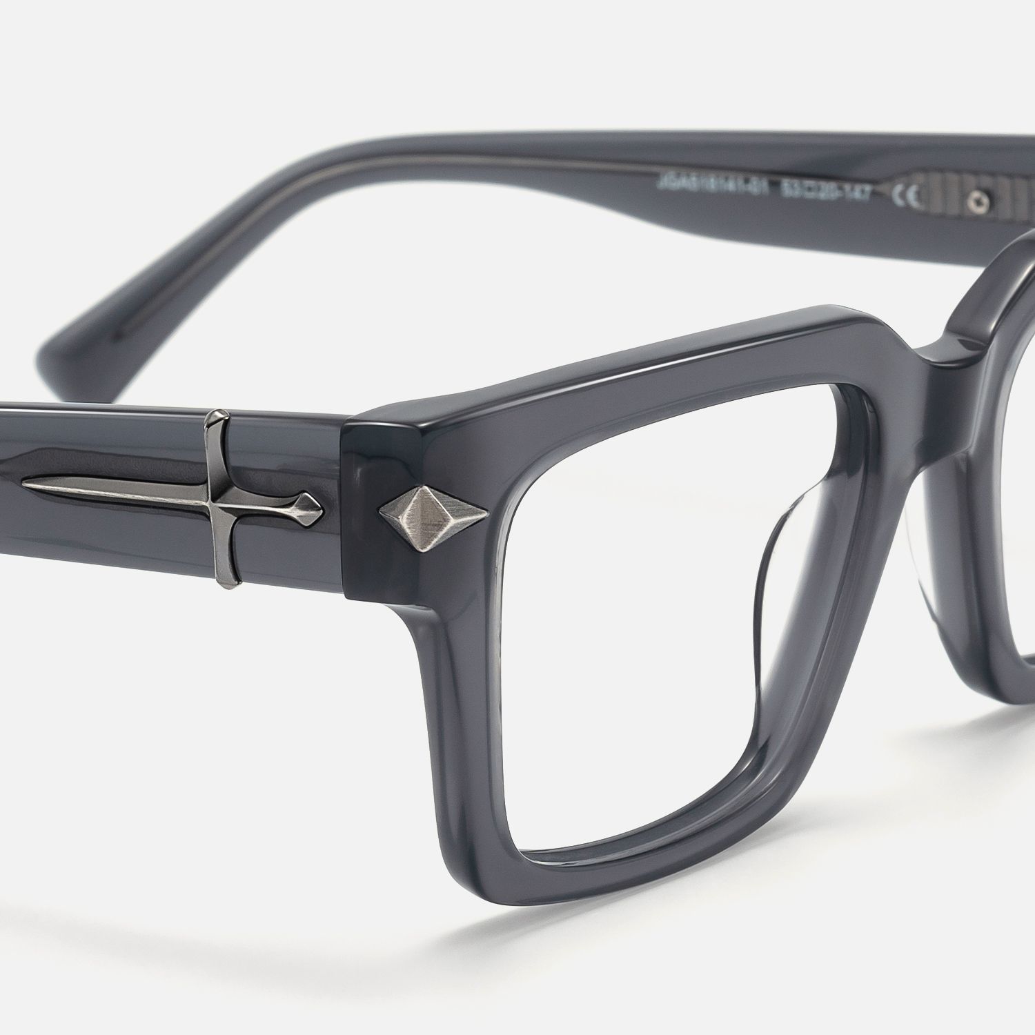 Covenant - Gray Transparent Sword Glasses | Vooglam Design Details