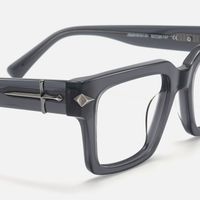 Covenant - Rectangle Gray Eyeglasses | Vooglam Design Details