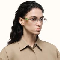 The Utilitarian - Oval Silver Eyeglasses | Vooglam On Model 3