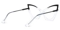 Emiko - Cat Eye Black/Crystal Eyeglasses | Vooglam Side View