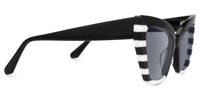 Abby - Cat Eye Black/White Sunglasses | Vooglam 