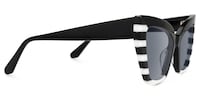 Abby - Cat Eye Black/White Sunglasses - 4