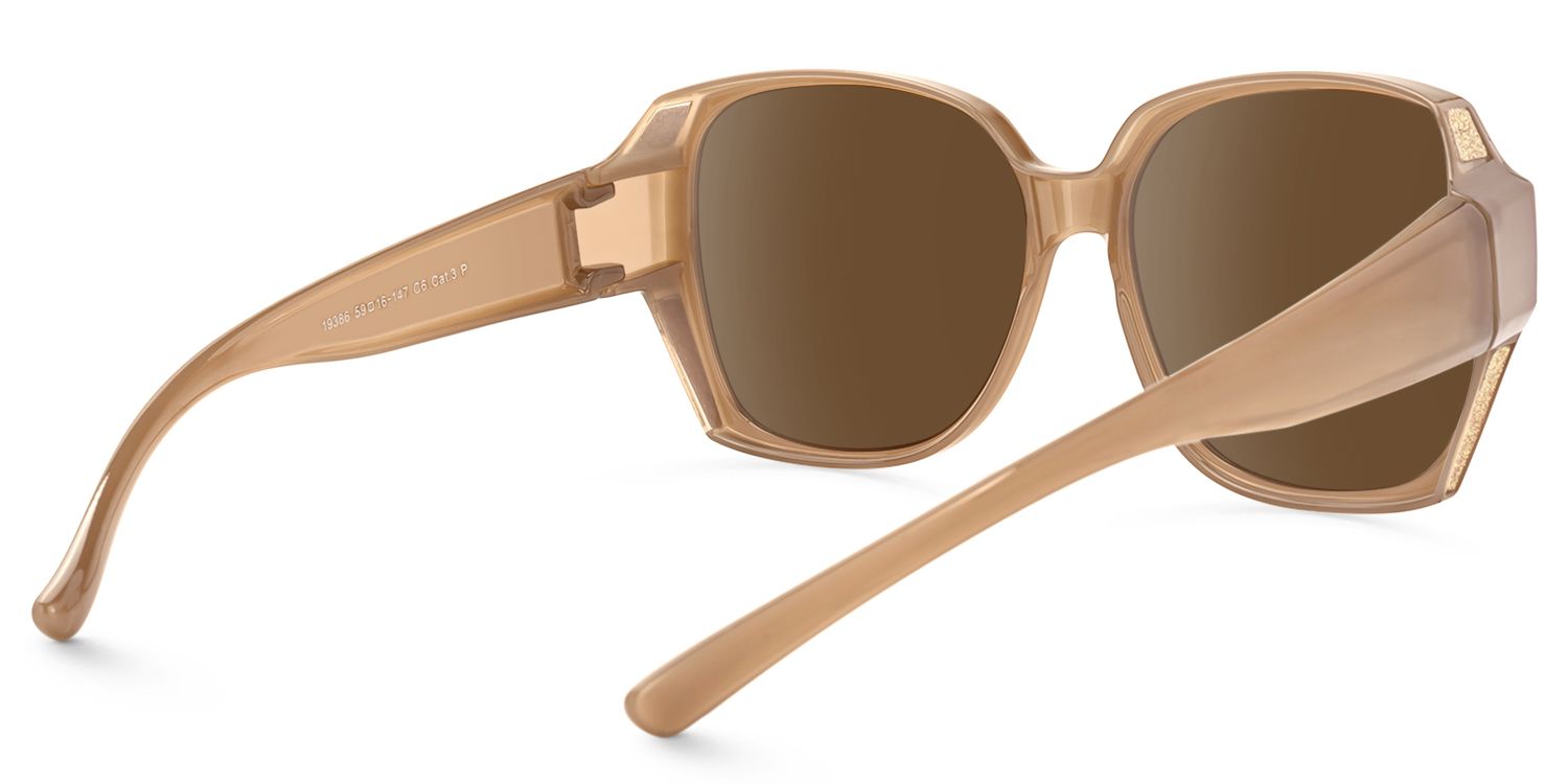 Fenton - Geometric Brown Fit Over Sunglasses | Vooglam Side View
