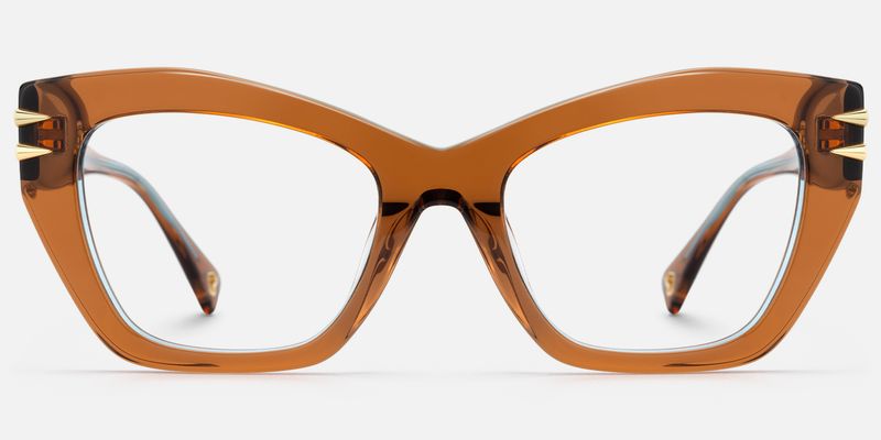 Manon - Cat Eye Brown Eyeglasses