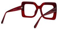 Hakeem - Square Red Eyeglasses | Vooglam Side View