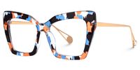 Felicitas - Butterfly Tortoise Eyeglasses | Vooglam Front View