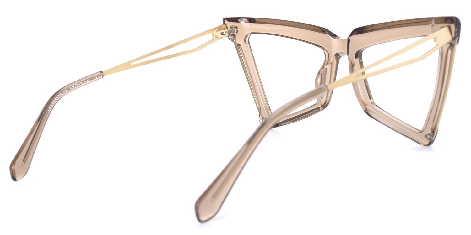 Elihu - Butterfly Champagne Eyeglasses | Vooglam Side View