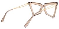 Elihu - Butterfly Champagne Eyeglasses | Vooglam Side View