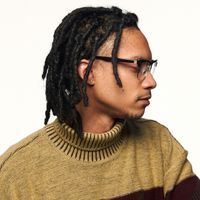 Paley - Browline Black Eyeglasses | Vooglam On Model 2