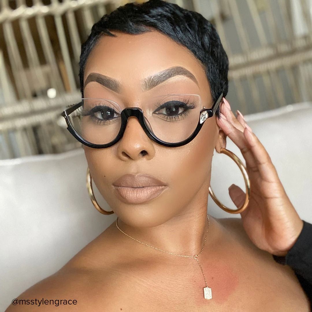 Designer semi rimless glasses can enhance the appearance for women's look.