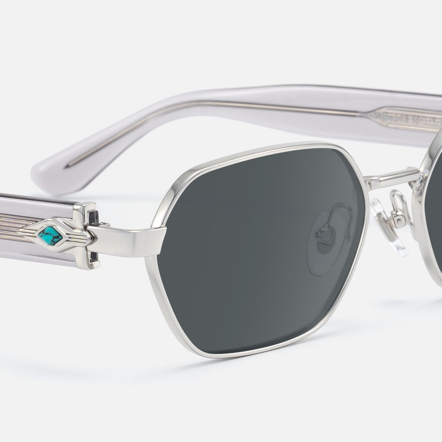 Orion - Geometric Silver Sunglasses product detail 4