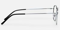 Static - Oval Silver Eyeglasses | Vooglam Side View