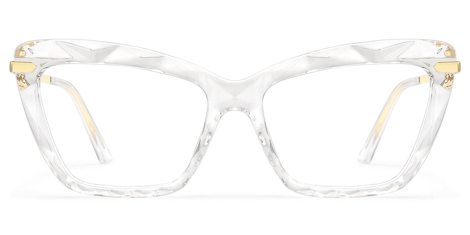 

Annie - Clear Rectangle Crystal Frame Eyeglasses