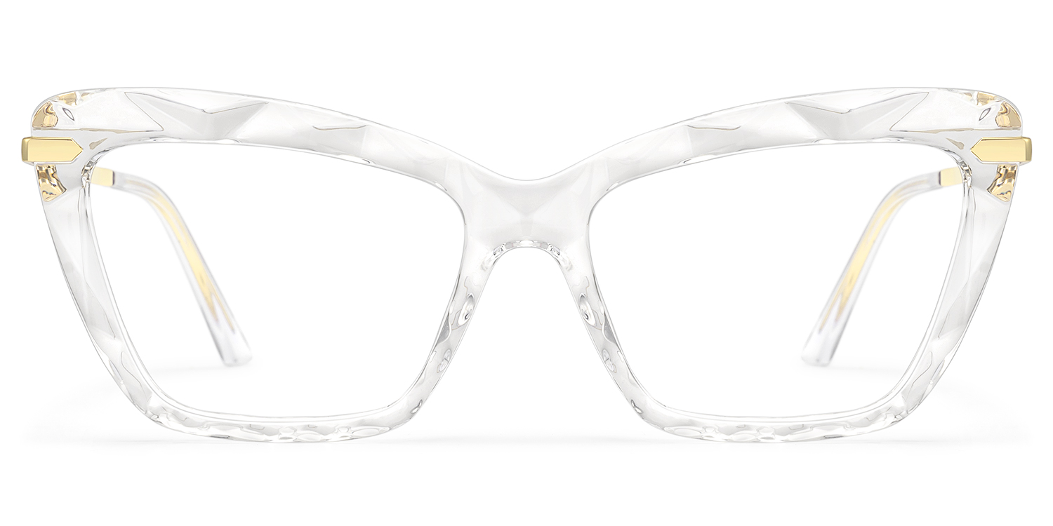 Annie - Clear Rectangle Crystal Frame Eyeglasses