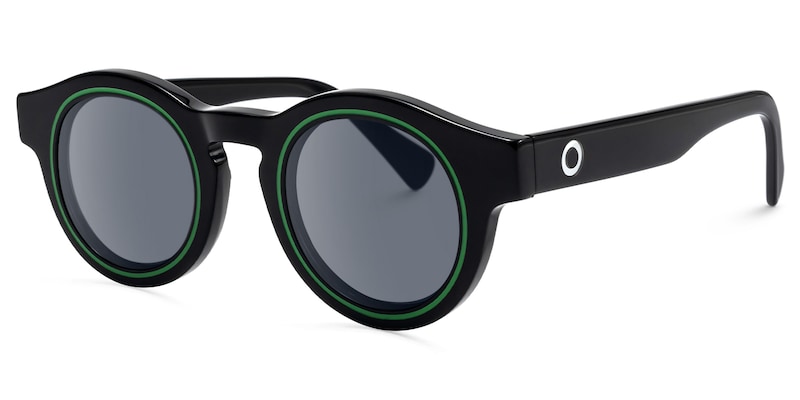Pulse - Round Black Sunglasses