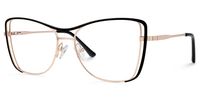 Omar - Aviator Black Eyeglasses | Vooglam Front View